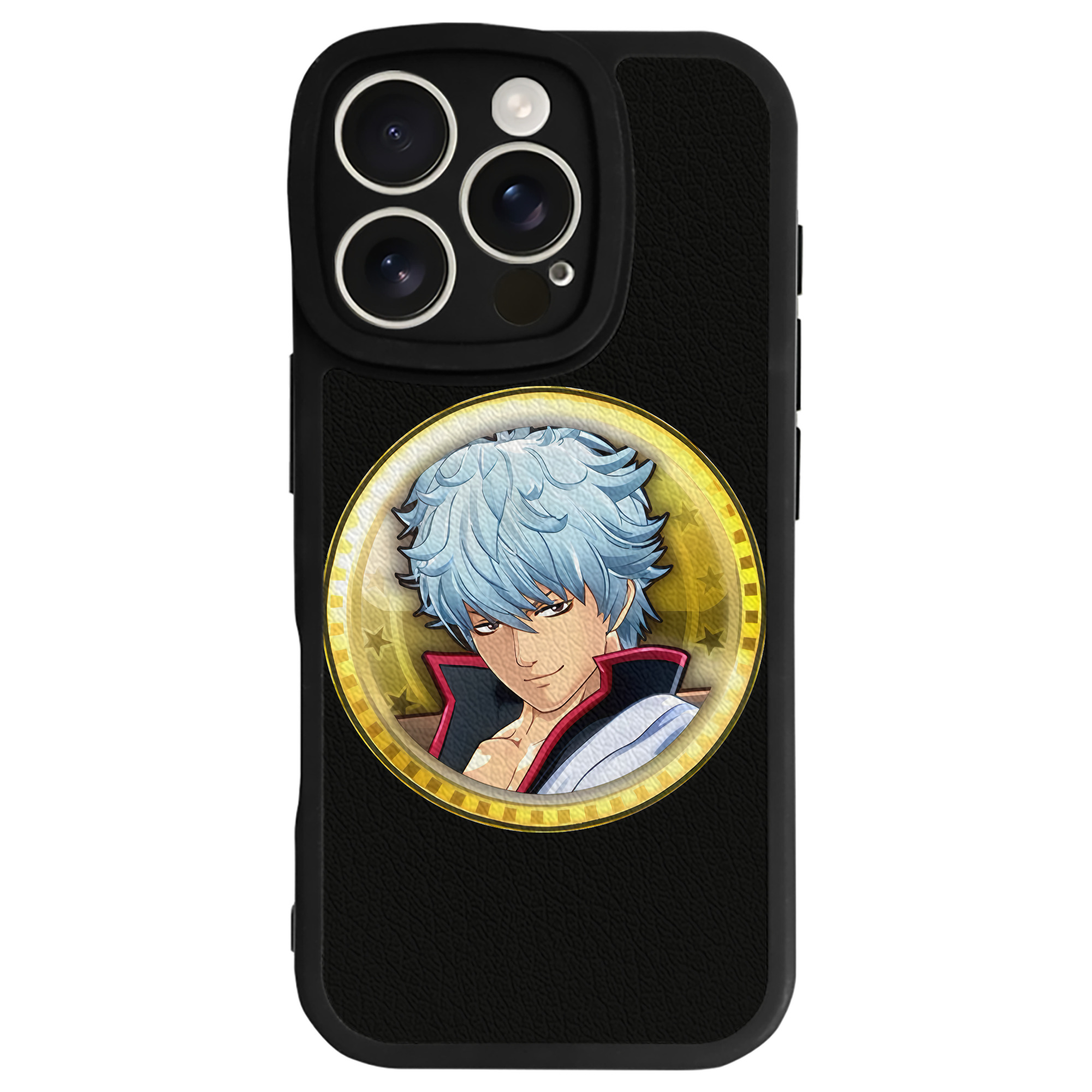 （画像用） ぎんたま 坂田銀時（さかたぎんとき） 神楽 志村新八（しむら しんぱち） GINTAMA Sakata Gintoki Kagura Shimura Shinpachi 【iPhone 16シリーズ対応】シリコンスマホケース（レザー調） 材質：シリコン